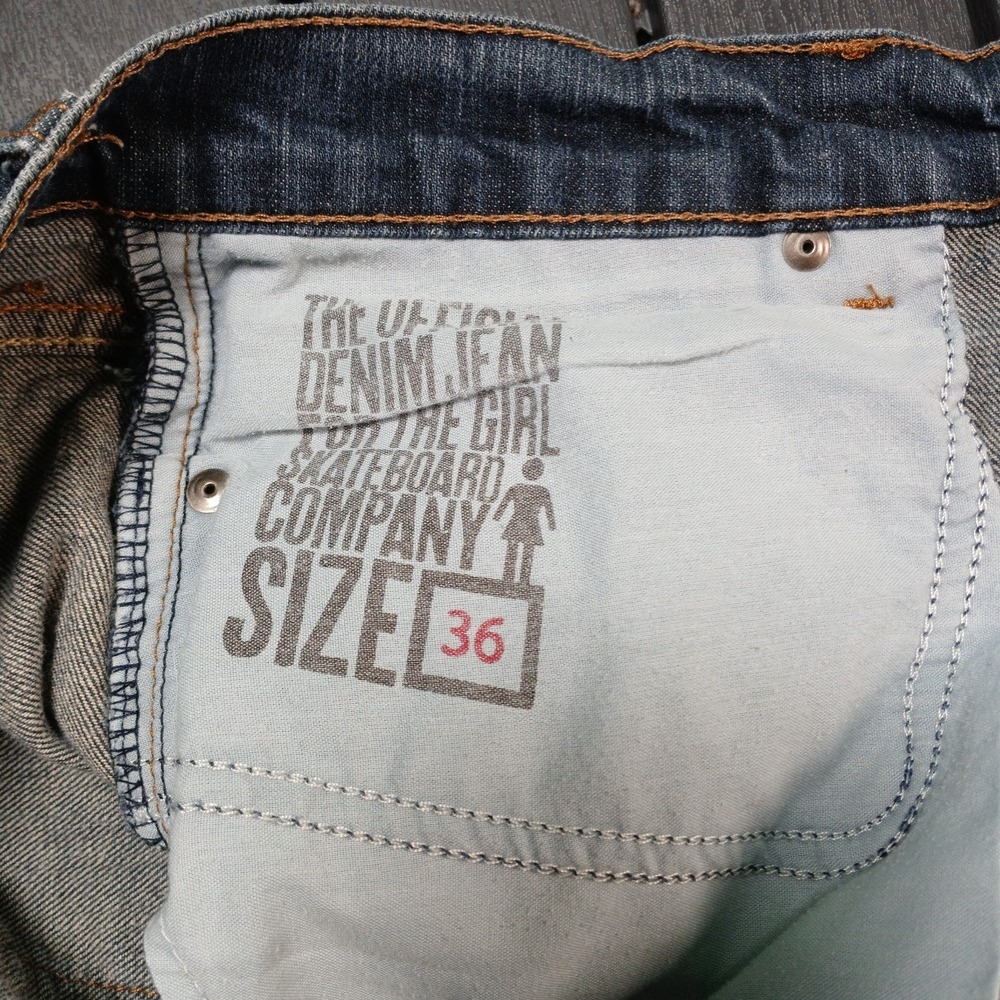 Vtg Girl Skateboards Straight Leg‎ Jeans Men's 36x30 Y2K Skater Distressed JC118 - Picture 10 of 16